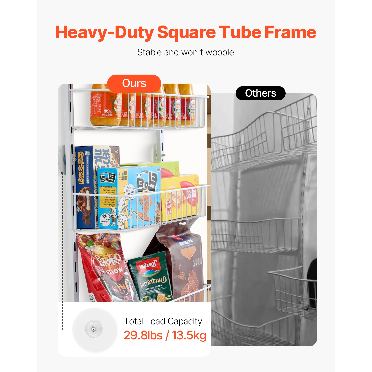9-Tier Over The Door Pantry Organizer Hanging Storage Rack Adjustable Kitchen_voghion.com